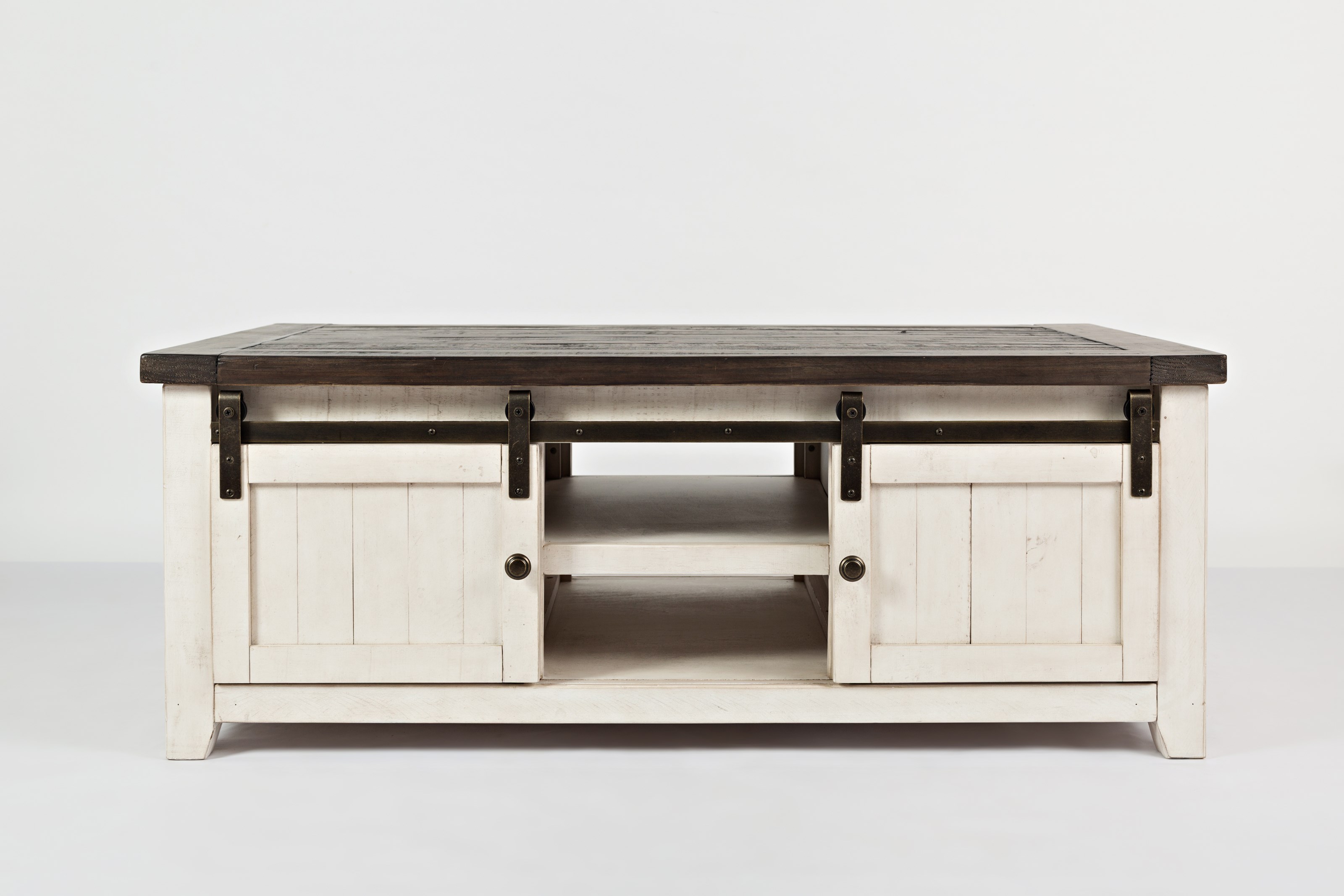 Barn door accent deals table